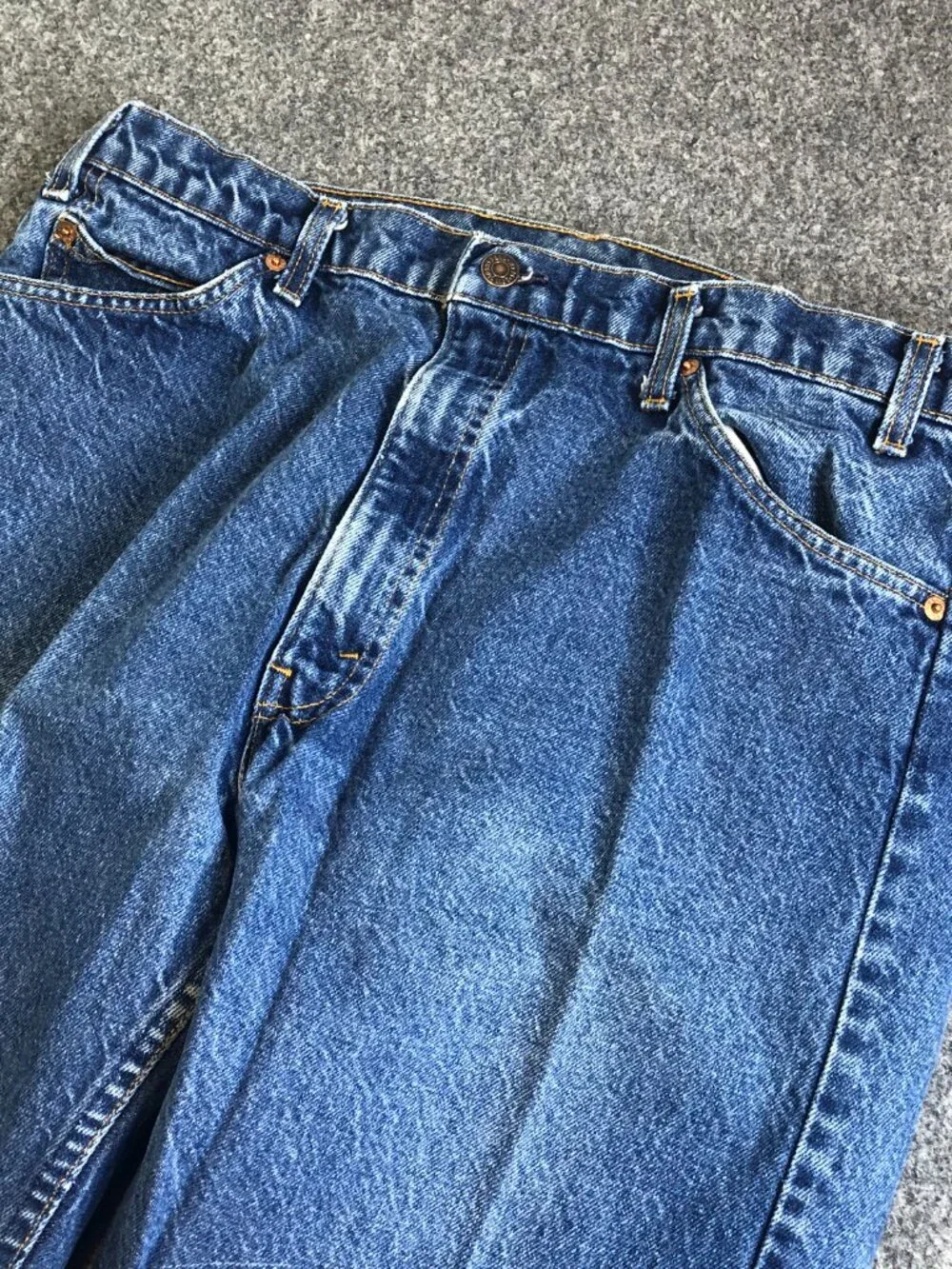 Levis Vintage 80s 90s 505 Jeans Blue 35x32 Straight Leg Mens Orange Tab USA